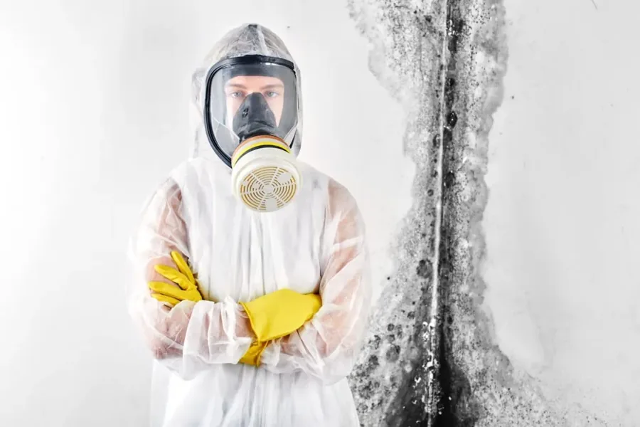 John Snyder inspecting an attic for mold and air quality in Albany NY