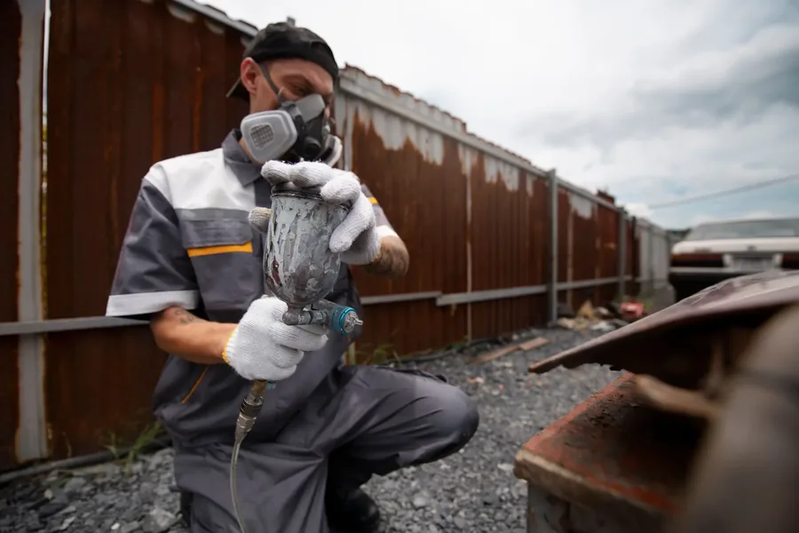 AirWater Environmental technician on a Capital Region jobsite